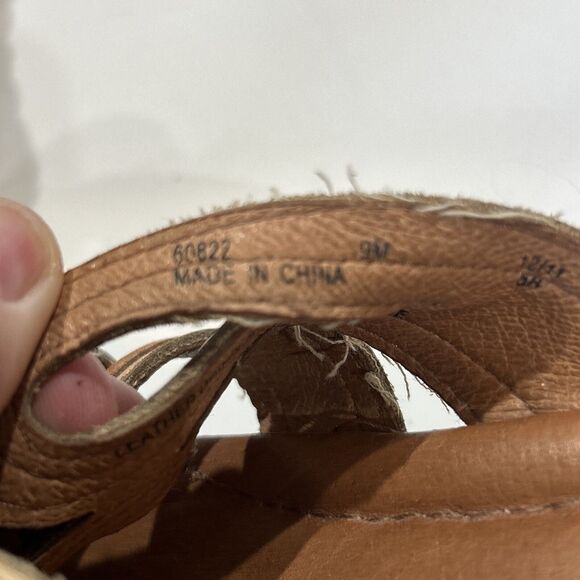 CLARKS Artisan 60822 Brown Slide On Wedge Sandals 9 M Comfort Shoes - Picture 8 of 13